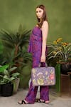 PickAleaf_Purple Violet Valley Embroidered Laptop Bag _at_Aza_Fashions