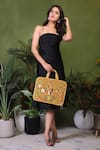 PickAleaf_Gold Flora Laptop Bag _Online_at_Aza_Fashions
