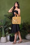 PickAleaf_Gold Flora Laptop Bag _at_Aza_Fashions