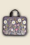 Shop_PickAleaf_Purple Daisy Dream Embroidered Laptop Bag _at_Aza_Fashions