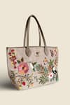 PickAleaf_Beige Embroidery Mystic Garden Tote Bag _Online_at_Aza_Fashions