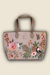 Buy_PickAleaf_Beige Embroidery Mystic Garden Tote Bag 