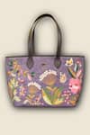 Buy_PickAleaf_Purple Embroidery Violet Valley Tote Bag _Online_at_Aza_Fashions