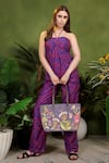 Shop_PickAleaf_Purple Embroidery Violet Valley Tote Bag 