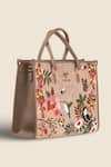 Buy_PickAleaf_Beige Embroidery Mystic Garden Shoulder Bag 