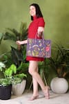 PickAleaf_Purple Embroidery Violet Valley Designer Shoulder Bag _Online_at_Aza_Fashions