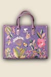 Shop_PickAleaf_Purple Embroidery Violet Valley Designer Shoulder Bag _at_Aza_Fashions