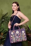 Buy_PickAleaf_Purple Embroidery Daisy Dream Shoulder Bag _Online_at_Aza_Fashions