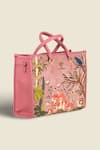 PickAleaf_Pink Embroidery Paradise Shoulder Bag _Online_at_Aza_Fashions