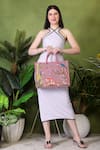 Shop_PickAleaf_Pink Embroidery Paradise Shoulder Bag _Online_at_Aza_Fashions