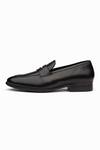 Dapper Shoes_Black Handmade Split Toe Penny Loafers _Online_at_Aza_Fashions