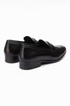 Shop_Dapper Shoes_Black Handmade Split Toe Penny Loafers _Online_at_Aza_Fashions
