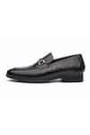 Dapper Shoes_Black Crocodile Horsebit Loafers _Online_at_Aza_Fashions