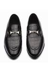 Dapper Shoes_Black Crocodile Horsebit Loafers _at_Aza_Fashions