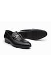 Buy_Dapper Shoes_Black Crocodile Horsebit Loafers _at_Aza_Fashions