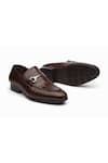 Buy_Dapper Shoes_Brown Crocodile Horsebit Loafers _at_Aza_Fashions