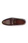 Shop_Dapper Shoes_Brown Crocodile Horsebit Loafers _Online_at_Aza_Fashions