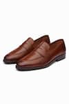 Shop_Dapper Shoes_Brown Soft Unlined Penny Loafers _at_Aza_Fashions