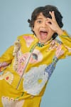 Buy_Joey & Pooh_Yellow Chanderi, Cotton, Viscose Embroidery Designer Kurta Set 