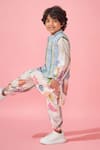 Joey & Pooh_White , , Embroidery Floral Print Kurta Set _Online_at_Aza_Fashions
