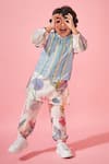 Shop_Joey & Pooh_White , , Embroidery Floral Print Kurta Set _Online_at_Aza_Fashions
