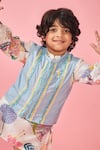 Joey & Pooh_White , , Embroidery Floral Print Kurta Set _at_Aza_Fashions