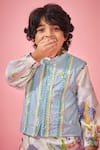 Shop_Joey & Pooh_White , , Embroidery Floral Print Kurta Set 