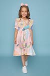 Buy_Joey & Pooh_Pink Chanderi, Viscose, Cotton, Shantoon Embroidery Dress _at_Aza_Fashions