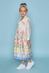 Buy_Joey & Pooh_Off White Chanderi Cotton, Viscose Embroidery Floral Dress _Online_at_Aza_Fashions
