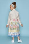 Shop_Joey & Pooh_Off White Chanderi Cotton, Viscose Embroidery Floral Dress _at_Aza_Fashions