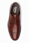 Shop_Dapper Shoes_Brown Cap Toe Derby Shoes _Online_at_Aza_Fashions