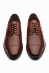 Dapper Shoes_Brown Cap Toe Derby Shoes _at_Aza_Fashions