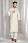 Buy Aham-Vayam Cream Cotton Embroidery Flora Thread Kurta at Aza Fashions Buy_Aham-Vayam_Cream Cotton Embroidery Flora Thread Kurta _at_Aza_Fashions