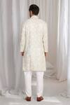 Shop_Aham-Vayam_Beige Cotton Embroidery, Sequins Shiny Kurta _at_Aza_Fashions