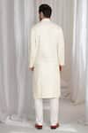 Shop_Aham-Vayam_Beige Cotton Embroidery Flora Thread Kurta _at_Aza_Fashions