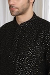 Buy_Aham-Vayam_Black Cotton Sequins Mehfil Embroidered Kurta 