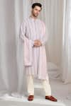 Buy_Aham-Vayam_Purple Cotton Embroidery Kurta With Dupatta _at_Aza_Fashions