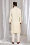 Shop_Aham-Vayam_Cream Cotton Embroidery Thread Kurta And Dupatta Set _at_Aza_Fashions