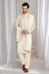 Buy_Aham-Vayam_Beige Cotton Zari Gold Thread Embroidered Kurta With Dupatta _at_Aza_Fashions