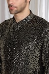 Buy_Aham-Vayam_Black Cotton Sequins Ombre Embroidered Kurta With Dupatta 