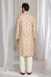 Shop_Aham-Vayam_Beige Cotton Embroidery Gul Thread Kurta _at_Aza_Fashions