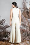 Shop_Rirasa_Ivory Tissue Beads, Embroidery Scoop Neck Kamini Top And Sharara Pant Set _at_Aza_Fashions