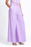 Shop_Ahi Clothing X AZA_Lilac Cotton Embroidery Square Neck Dove Vest And Pant Set _Online_at_Aza_Fashions