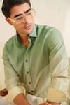 Eleven Brothers_Green Linen Sun Sage Shirt _Online_at_Aza_Fashions