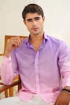 Eleven Brothers_Purple Linen Lilac Dusk Shirt _Online_at_Aza_Fashions