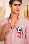 Buy_Eleven Brothers_Red Oxford Space Nova Cotton Shirt _Online_at_Aza_Fashions