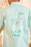 Eleven Brothers_Green Oxford, Cotton Future Proof Shirt _Online_at_Aza_Fashions