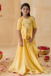 Buy_MR Brat_Yellow Muslin, Cotton, Chanderi Mulsin _at_Aza_Fashions