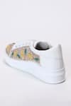 Shop_The Saree Sneakers_Beige Lemon Zest Sneakers _Online_at_Aza_Fashions