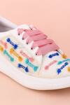 The Saree Sneakers_White Candy Pop Sneakers  _Online_at_Aza_Fashions